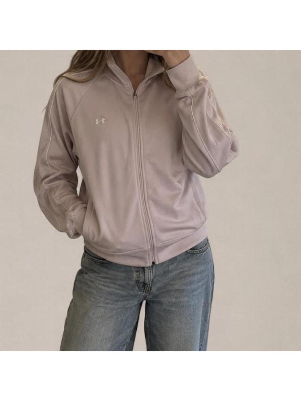 Under Armour Pale Pink Loose CoupeFull Zip Track Jacket